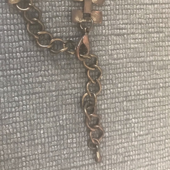 Gold statement necklace. Unique design - Picture 5 of 6